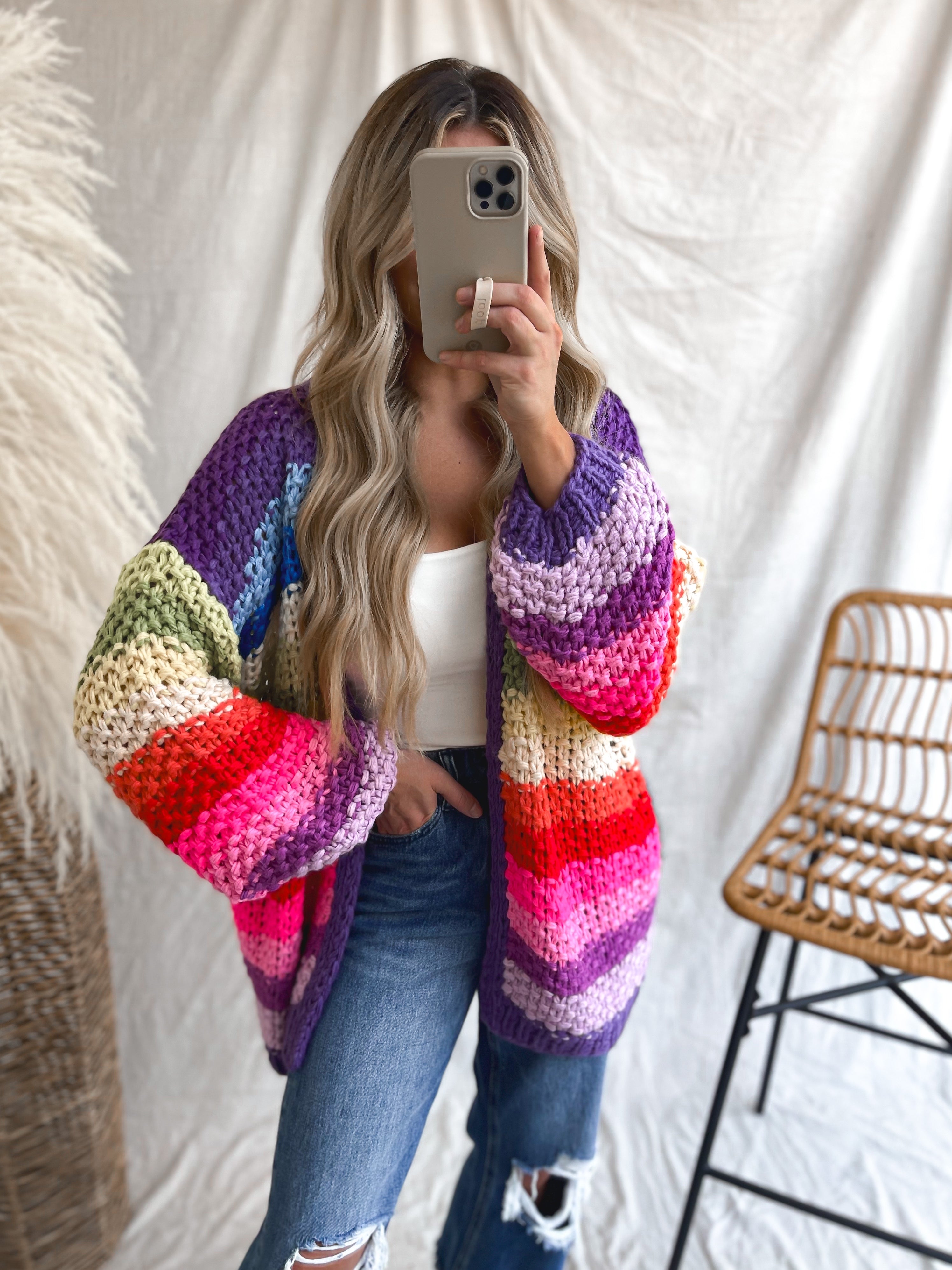 Pure Memories Cardigan in Multi Color