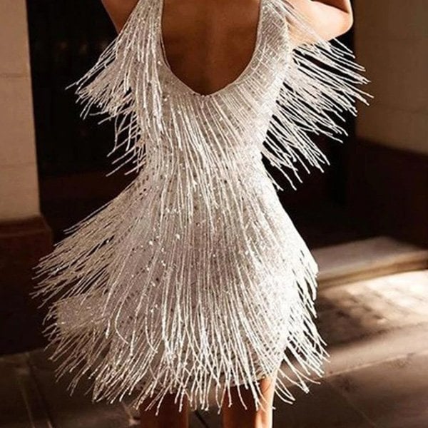 👗Sexy Elegant Party Tassels Dress👗